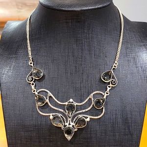 Smokey Quartz Sterling Silver Necklace